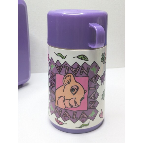 Disney Lion King Lunchbox & Thermos Set Aladdin Plastic Vintage USA 90s - Picture 10 of 15